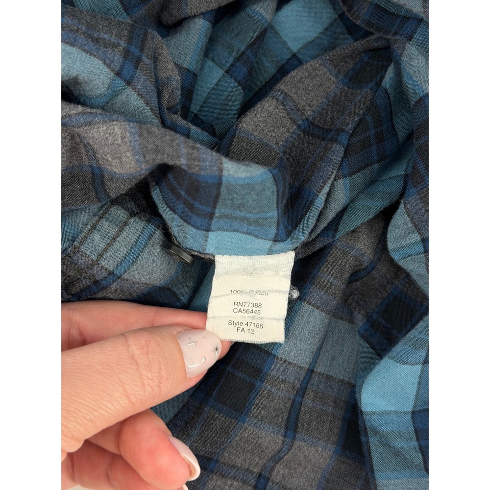 J.Crew Mens Blue Grey Plaid Cotton Button Down Shirt Size M 47166 FA12 - Picture 5 of 10